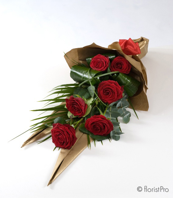 6 Red Rose Gift Wrap