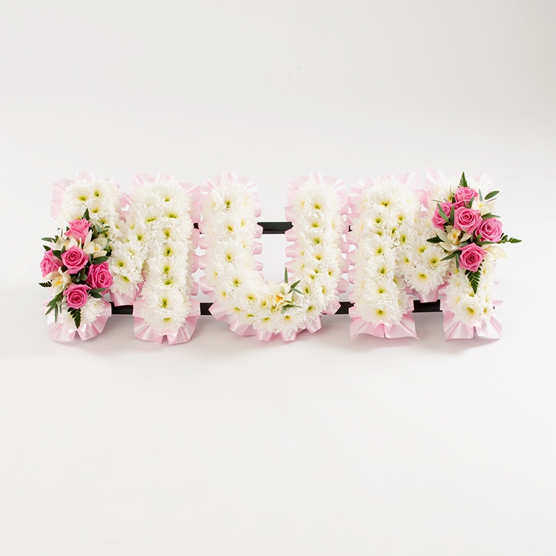 Massed Floral Letters Tribute