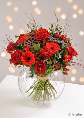 Florist Choice Christmas Red Handtied