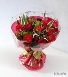 Florist Choice Romantic Red Handtied