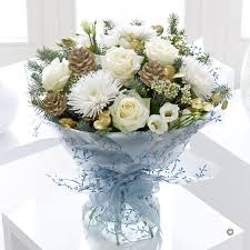 Florist Choice White Christmas Hand Tied